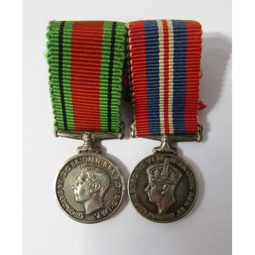 221 - WWII full size and miniature medal group, comprising 1939-45 Star, France and Germany Star, War Meda... 