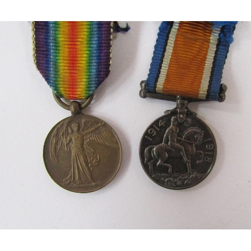 222 - WWI War and Victory Medals named to 'CAPT. S.G. WEBB', complete with miniatures.