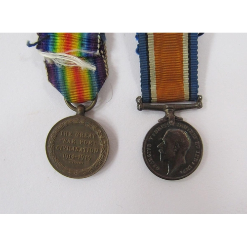 222 - WWI War and Victory Medals named to 'CAPT. S.G. WEBB', complete with miniatures.