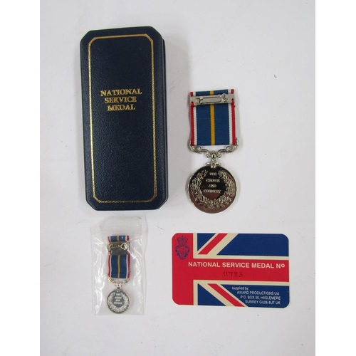 232 - WWI War and Victory Medals named to '3703.GNR.J.C.BADHAM.R.A.', WWII War Medal, National Service Med... 