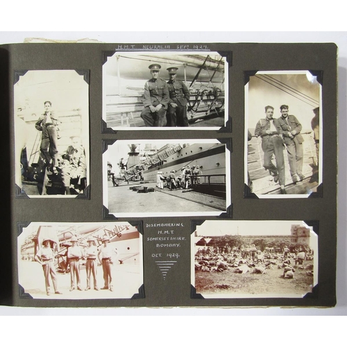 235 - Extensive photograph album of 1st Royal Dragoons interest and dating to the 1920s/30s, tour of duty ... 