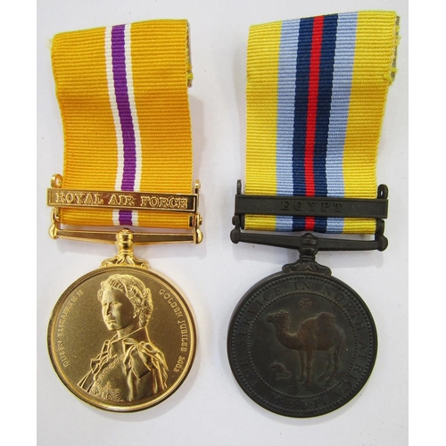 244 - Elizabeth II General Service Medal with canal zone clasp named to AC2.G.S.Gregory (2555987) RAF