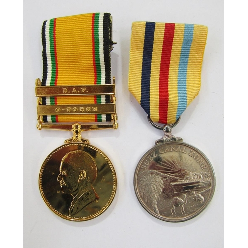 244 - Elizabeth II General Service Medal with canal zone clasp named to AC2.G.S.Gregory (2555987) RAF