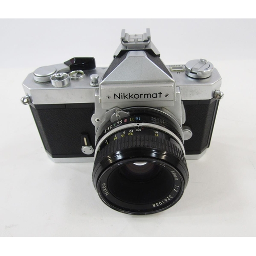 273 - Nikon Nikkormat SLR camera, serial number 4623303, with Nikkor 50mm 1:2 lens, 3241038, in original c... 