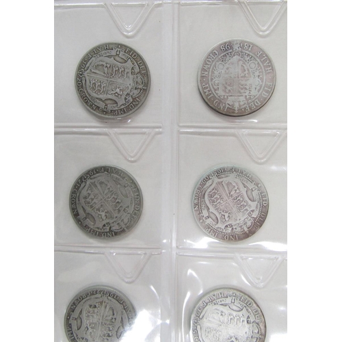 301 - Collectors folder of English coinage, sixpences including William III 1697, William and Mary 4d 1690... 