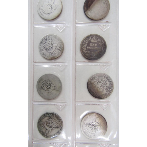 301 - Collectors folder of English coinage, sixpences including William III 1697, William and Mary 4d 1690... 