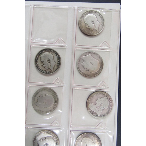 301 - Collectors folder of English coinage, sixpences including William III 1697, William and Mary 4d 1690... 