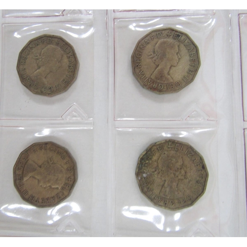 301 - Collectors folder of English coinage, sixpences including William III 1697, William and Mary 4d 1690... 