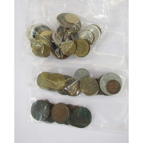 316 - Group of coins, some commemorative crowns, £2 and 50p together with some world coins.