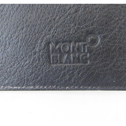 361 - Two leather Montblanc wallets, both marked to interior Montblanc Hamburg, the largest approximately ... 