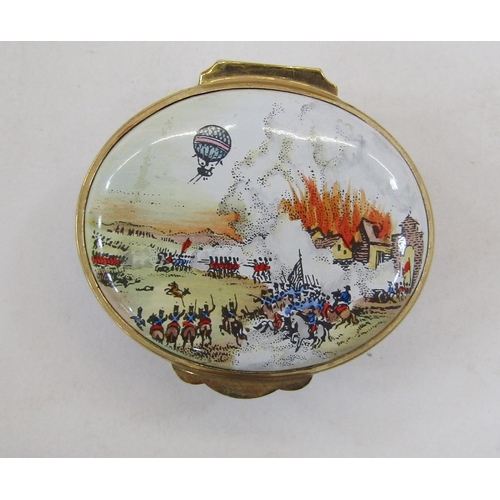 373 - Five Crummles handpainted enamel boxes to include limited edition 1985 children in the snow, the Old... 