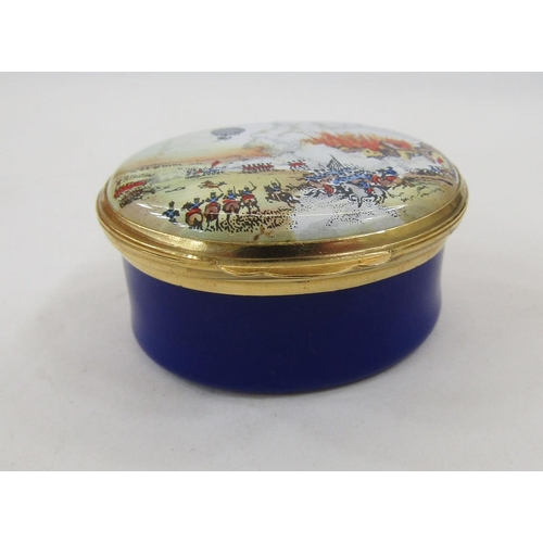 373 - Five Crummles handpainted enamel boxes to include limited edition 1985 children in the snow, the Old... 