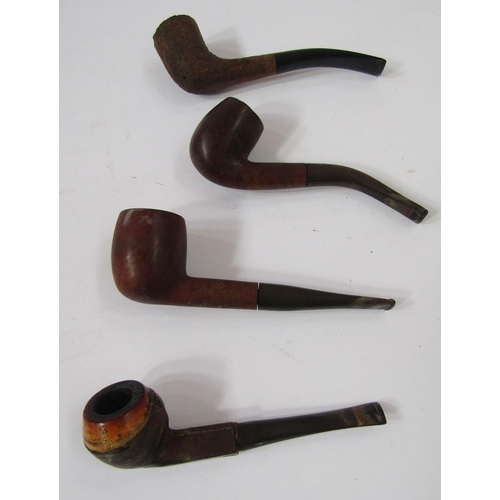 375 - Quantity pipes, cigar holders and cheroot holders, AA badge no.6C89456 and The Cardora Derby Dog Rac... 