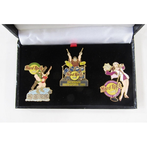 378 - Quantity pin badges to include Hard Rock Cafe set of three, Nottingham Grand Opening 2002, Disney, B... 