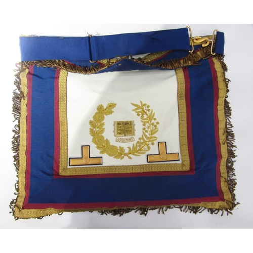 420 - Collection of Masonic aprons and other clothing and regalia with links to Worcestershire, housed in ... 