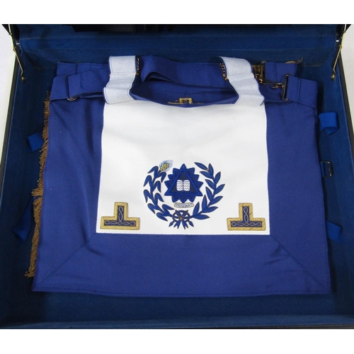 420 - Collection of Masonic aprons and other clothing and regalia with links to Worcestershire, housed in ... 