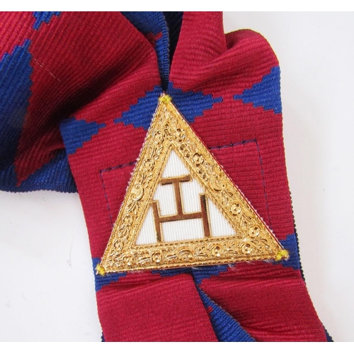 421 - Collection of Masonic regalia including aprons, clothing, a Royal Masonic Institution for Girls silv... 