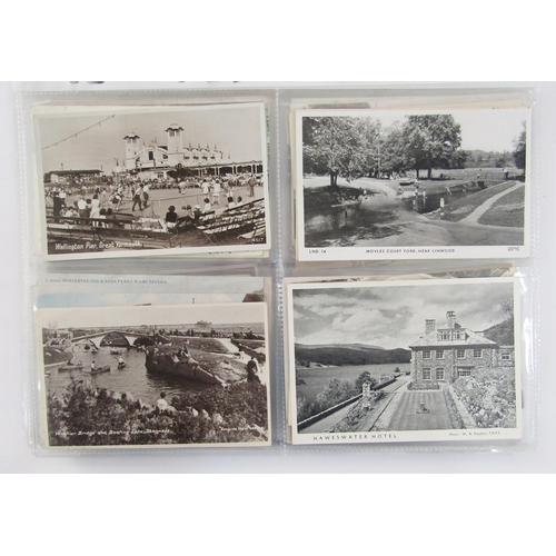 431 - Three albums of early 20th century and later postcards to include mixed topographical, transport and... 