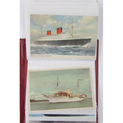 431 - Three albums of early 20th century and later postcards to include mixed topographical, transport and... 