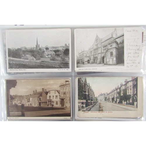 432 - Three albums of postcards to include examples of topographical interest, scenes of Gloucester, Chelt... 