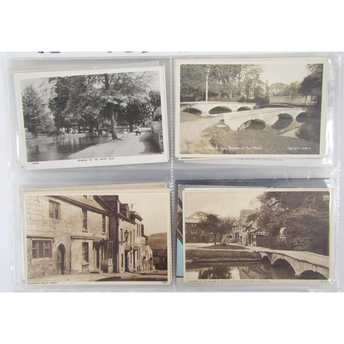 432 - Three albums of postcards to include examples of topographical interest, scenes of Gloucester, Chelt... 