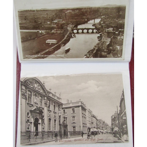 432 - Three albums of postcards to include examples of topographical interest, scenes of Gloucester, Chelt... 