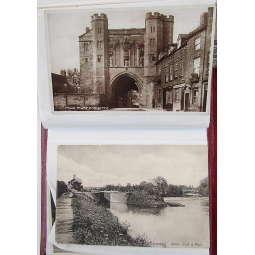 432 - Three albums of postcards to include examples of topographical interest, scenes of Gloucester, Chelt... 