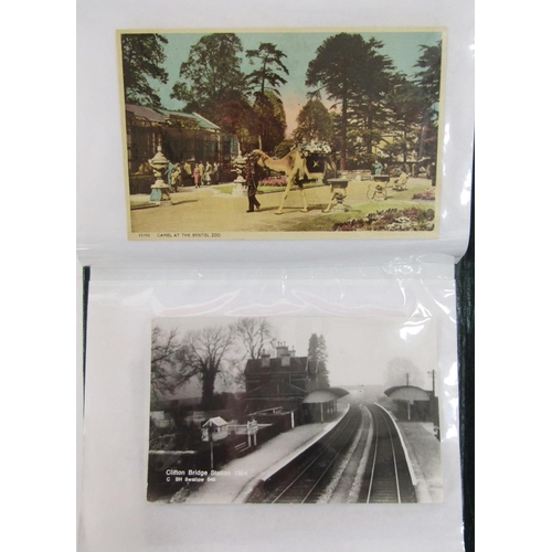 432 - Three albums of postcards to include examples of topographical interest, scenes of Gloucester, Chelt... 