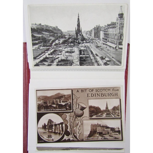 435 - Three albums of postcards, early 20th century and later, including scenes of topographical interest ... 