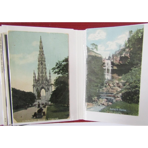 435 - Three albums of postcards, early 20th century and later, including scenes of topographical interest ... 