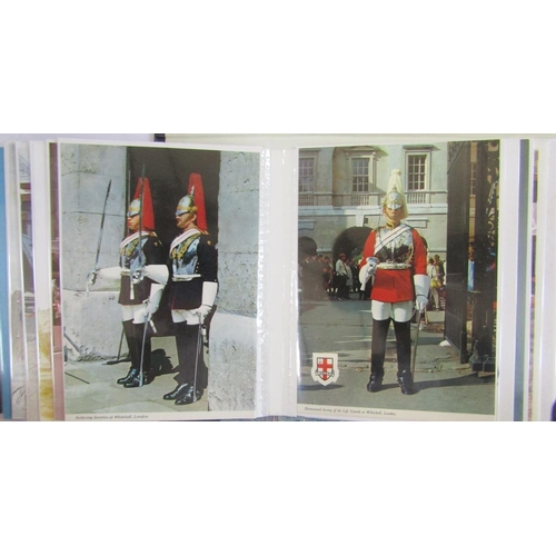 445 - Large quantity of postcards including RAF Army Crests, etc, all in albums