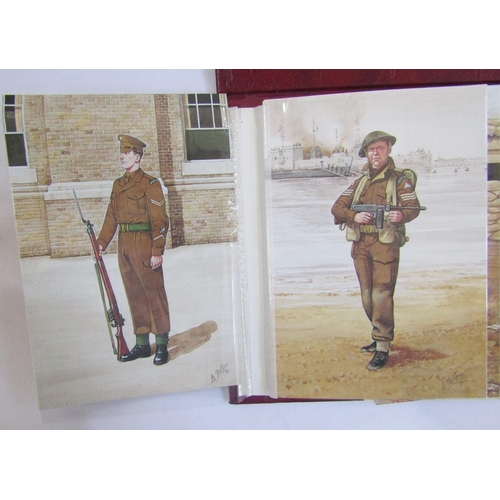 445 - Large quantity of postcards including RAF Army Crests, etc, all in albums