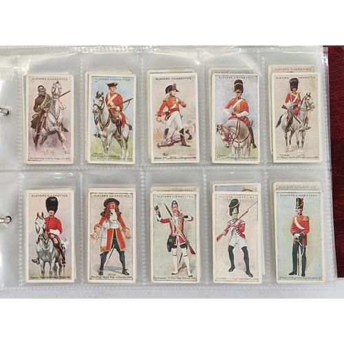 446 - Six ring binder albums of cigarette cards to include Edwards, Ringer & Bigg Musical Instruments set,... 