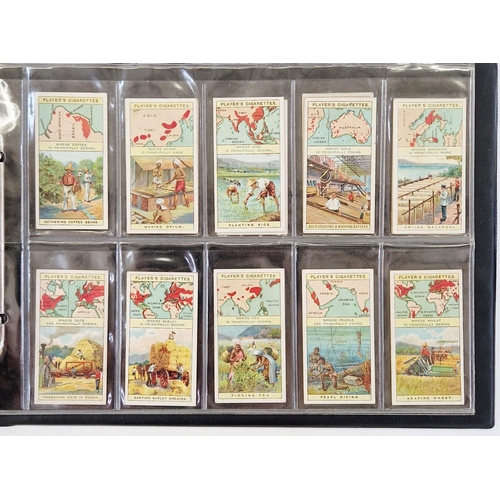 446 - Six ring binder albums of cigarette cards to include Edwards, Ringer & Bigg Musical Instruments set,... 