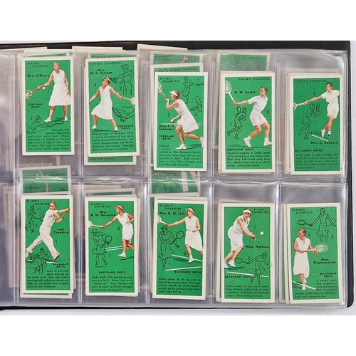 446 - Six ring binder albums of cigarette cards to include Edwards, Ringer & Bigg Musical Instruments set,... 