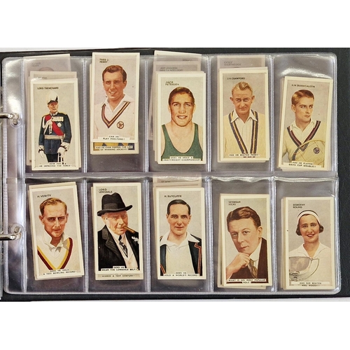 446 - Six ring binder albums of cigarette cards to include Edwards, Ringer & Bigg Musical Instruments set,... 