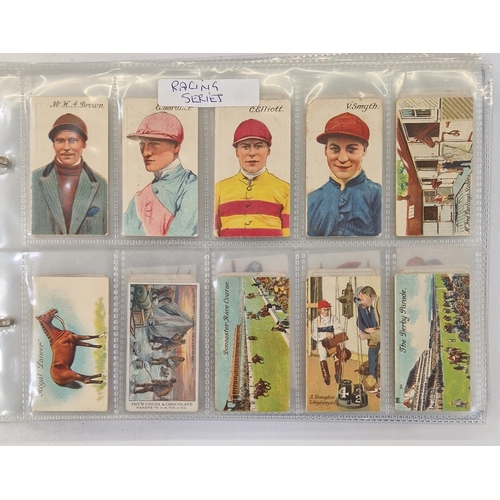 447 - Collection of 11 cigarette card part sets ring binder albums including numerous sets by Wills such a... 