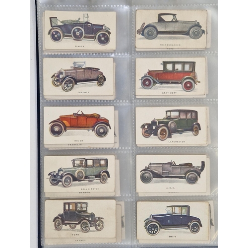 447 - Collection of 11 cigarette card part sets ring binder albums including numerous sets by Wills such a... 