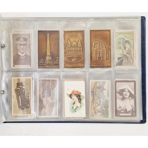 447 - Collection of 11 cigarette card part sets ring binder albums including numerous sets by Wills such a... 