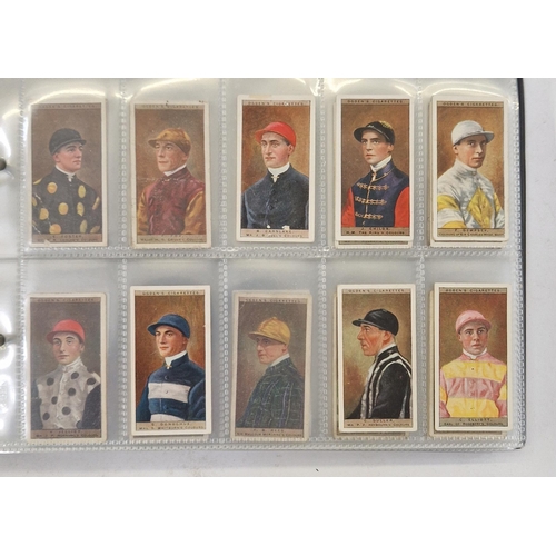 447 - Collection of 11 cigarette card part sets ring binder albums including numerous sets by Wills such a... 