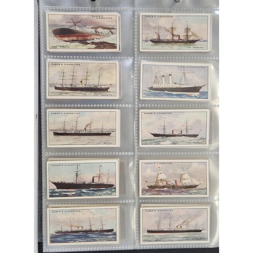 447 - Collection of 11 cigarette card part sets ring binder albums including numerous sets by Wills such a... 