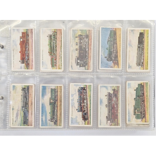 447 - Collection of 11 cigarette card part sets ring binder albums including numerous sets by Wills such a... 