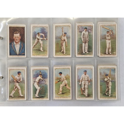 447 - Collection of 11 cigarette card part sets ring binder albums including numerous sets by Wills such a... 