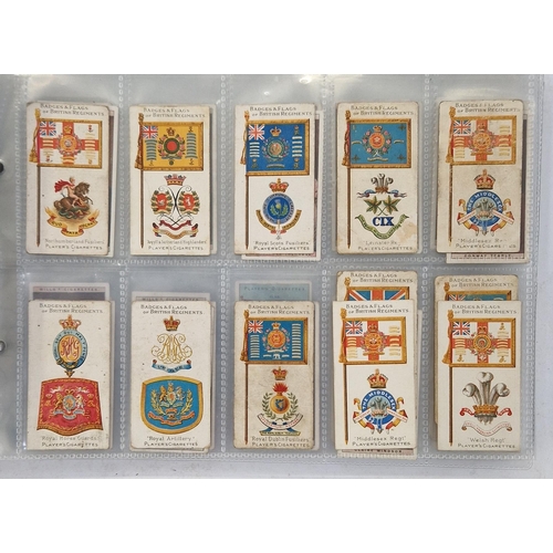 447 - Collection of 11 cigarette card part sets ring binder albums including numerous sets by Wills such a... 