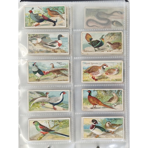 447 - Collection of 11 cigarette card part sets ring binder albums including numerous sets by Wills such a... 