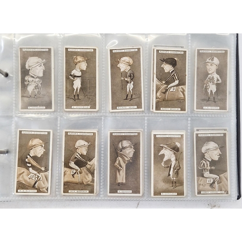 447 - Collection of 11 cigarette card part sets ring binder albums including numerous sets by Wills such a... 