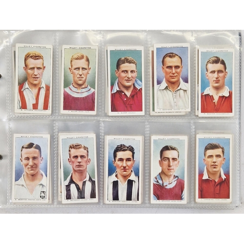 447 - Collection of 11 cigarette card part sets ring binder albums including numerous sets by Wills such a... 