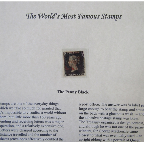 107 - GB stamps: Three Westminster presentation folders in sleeves containing Penny Black TJ, 3 margin, pl... 