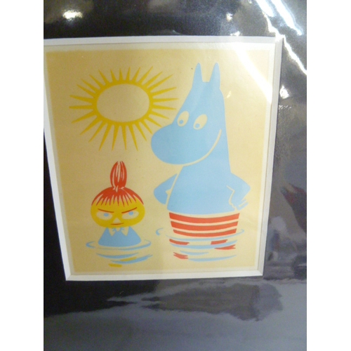 452 - Jansson, Tove - Silk screen labels - the first commercial Moomin products from 1956 Tove Jansson gav... 