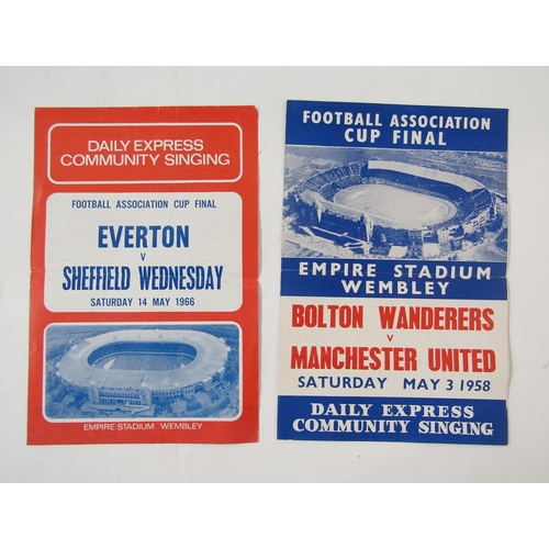 422 - Quantity 1960s Wembley final football programmes; Blackburn Rovers V Wolverhampton Wanderers 1960, L... 